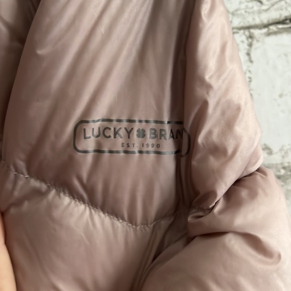 NEW!!! Lucky Brand Quilted Hooded Jacket Bare Pink Size Small - Picture 9 of 9